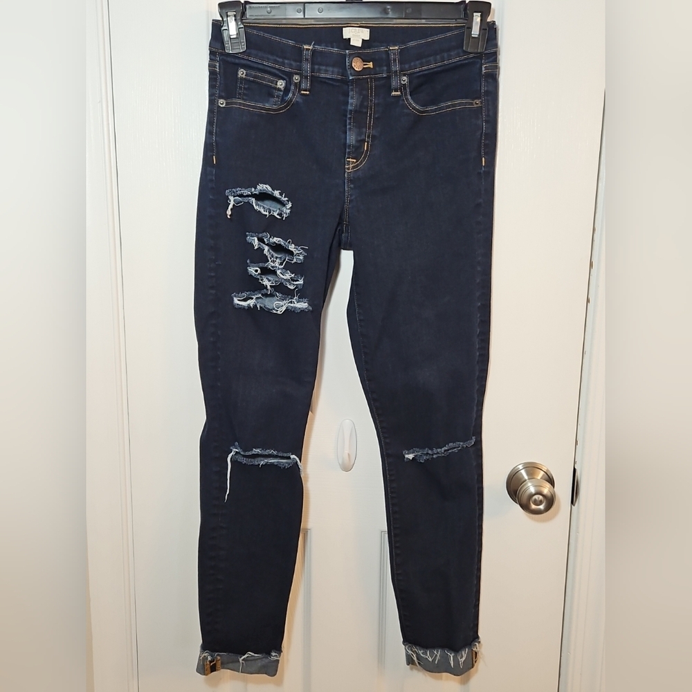J Crew Women's Size 27/30 Denim Distressed Jeans